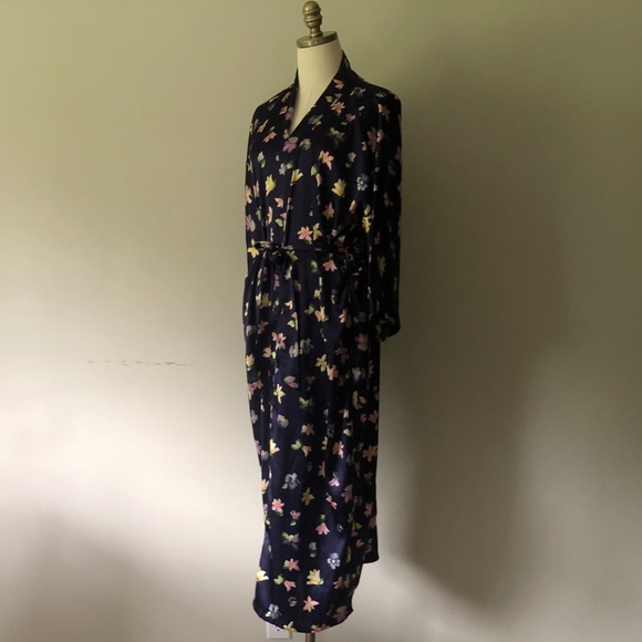 Blue Floral Kimono Robe MYSTIQUE One Size - Picture 4 of 10